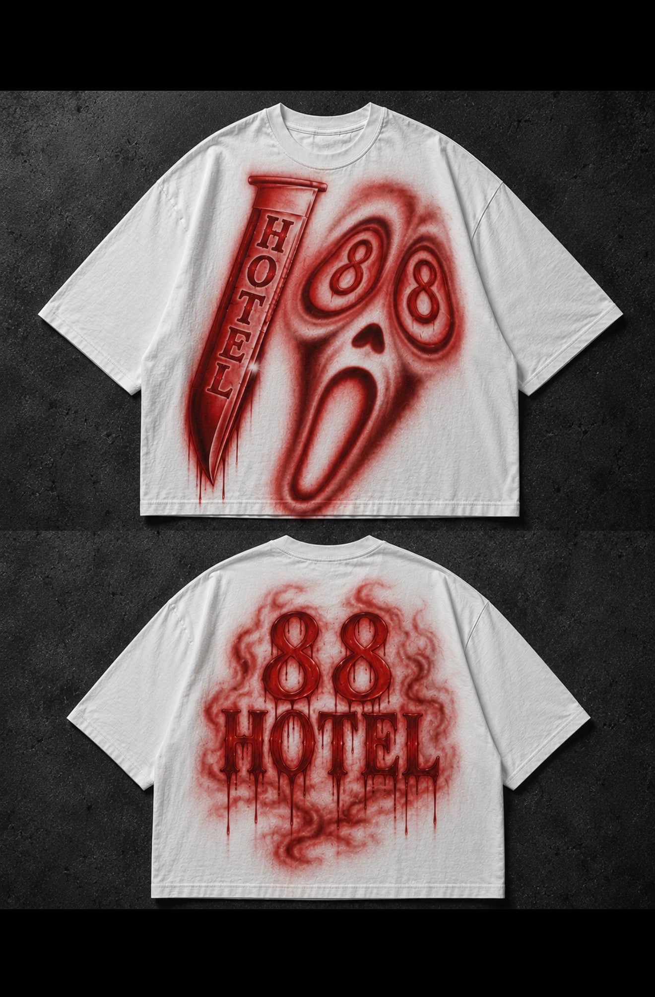 88 Hotel Ghost Graphic Oversized T-Shirt