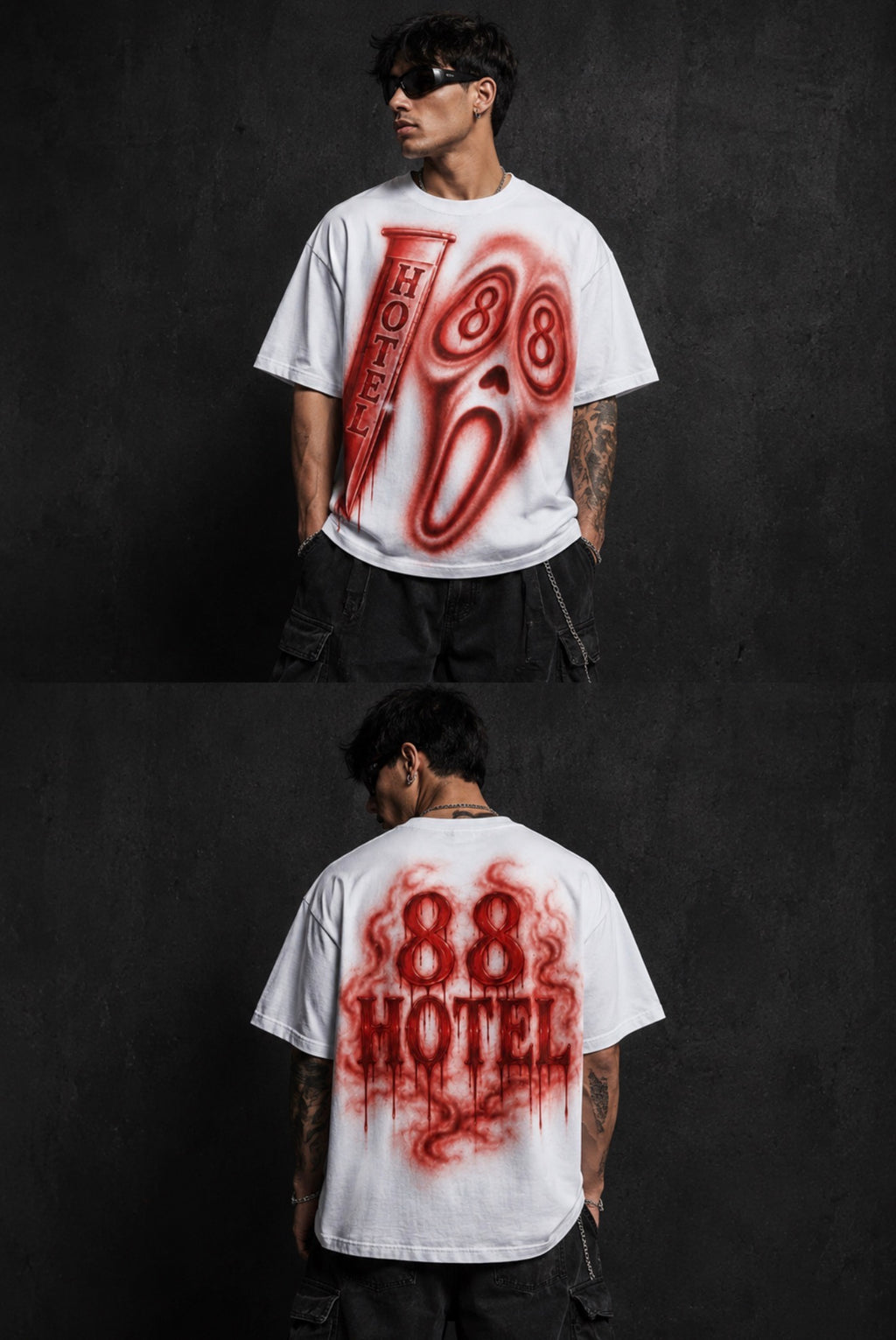 88 Hotel Ghost Graphic Oversized T-Shirt