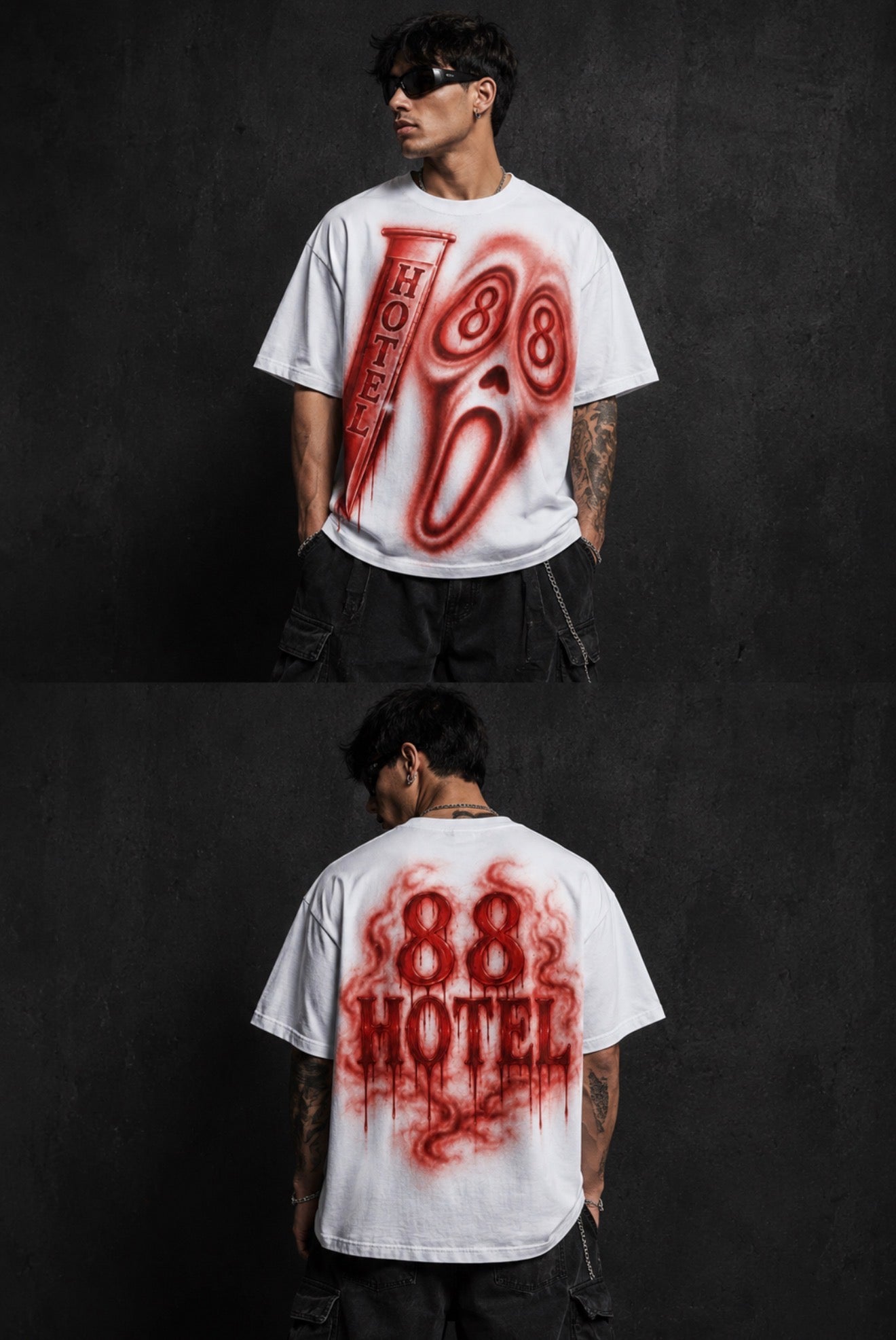 88 Hotel Ghost Graphic Oversized T-Shirt